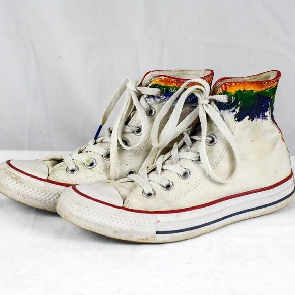 Converse Shoes - Converse All Star High Tops Rainbow Paint …